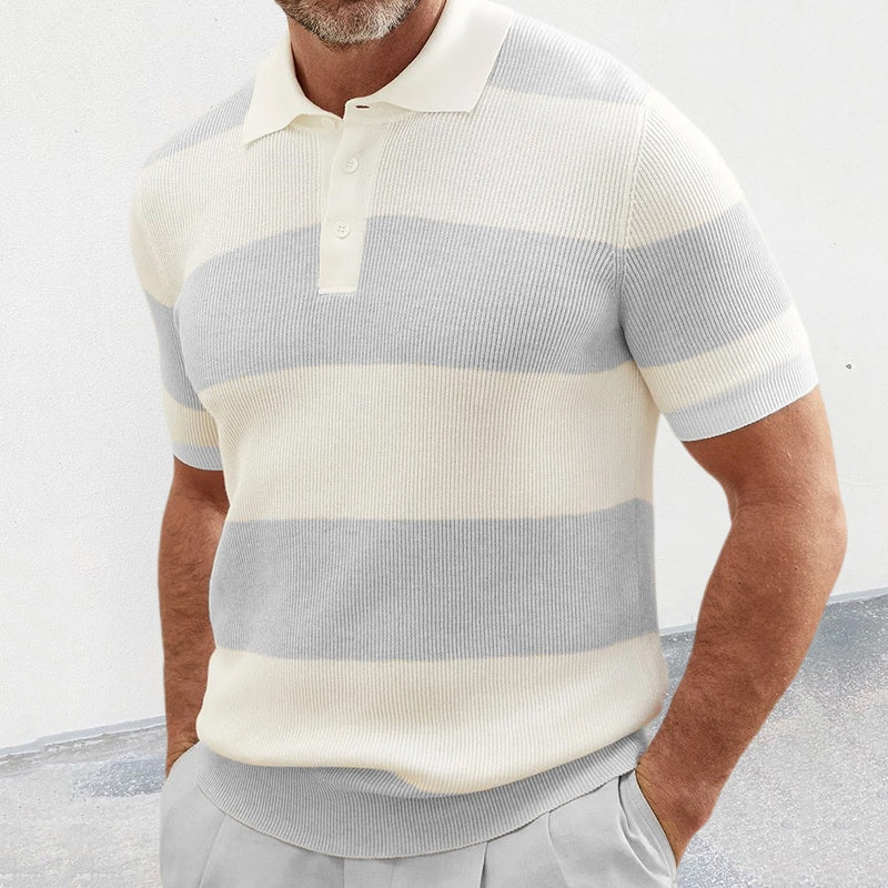 Men's Lapel Sweater Short Sleeve
