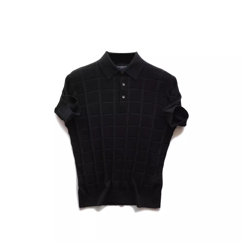Mens Knitted Teenagers Polo Shirt