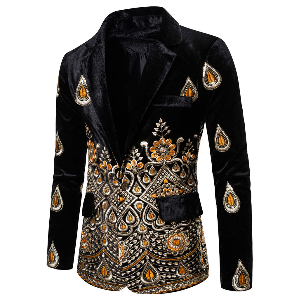 Print Single-breasted Suits For Men