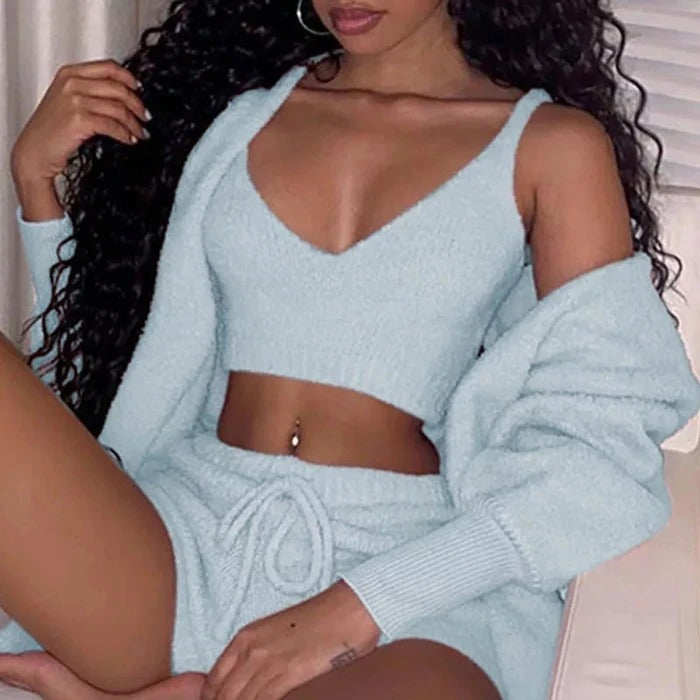 3pcs Woman's Tank Top+ Shorts Pj's