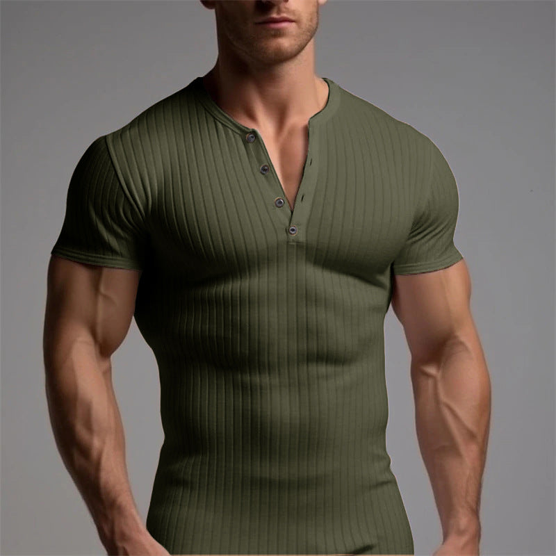 Slim Fit Short-sleeved Shirts Men's
