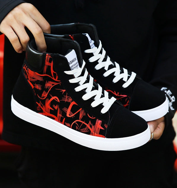 High top shoes Korean Edition men's
