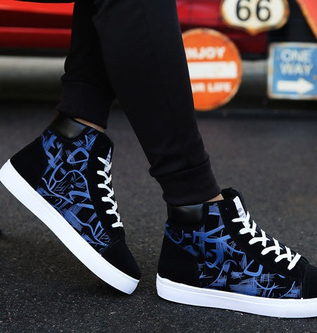 High top shoes Korean Edition men's
