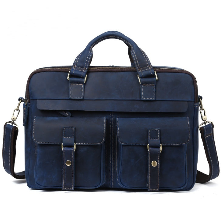 Men's lap top briefcase cowhide 15"