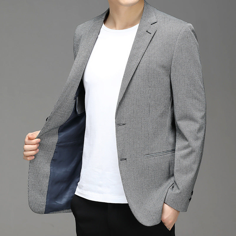 Spring New Suit Men"S Korean Plaid