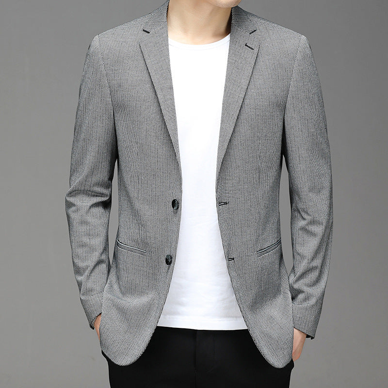 Spring New Suit Men"S Korean Plaid