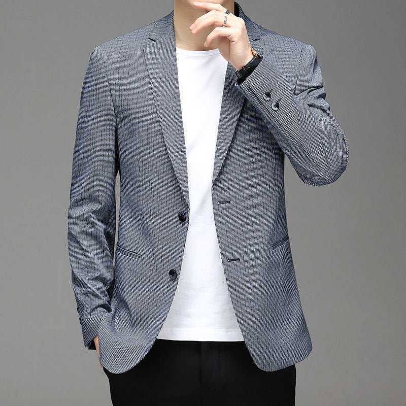 Spring New Suit Men"S Korean Plaid