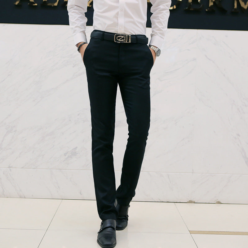 Casual trousers men Korean slim-fit