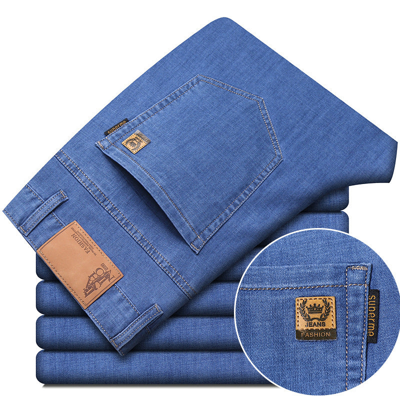 Men Spring Summer Denim Pants