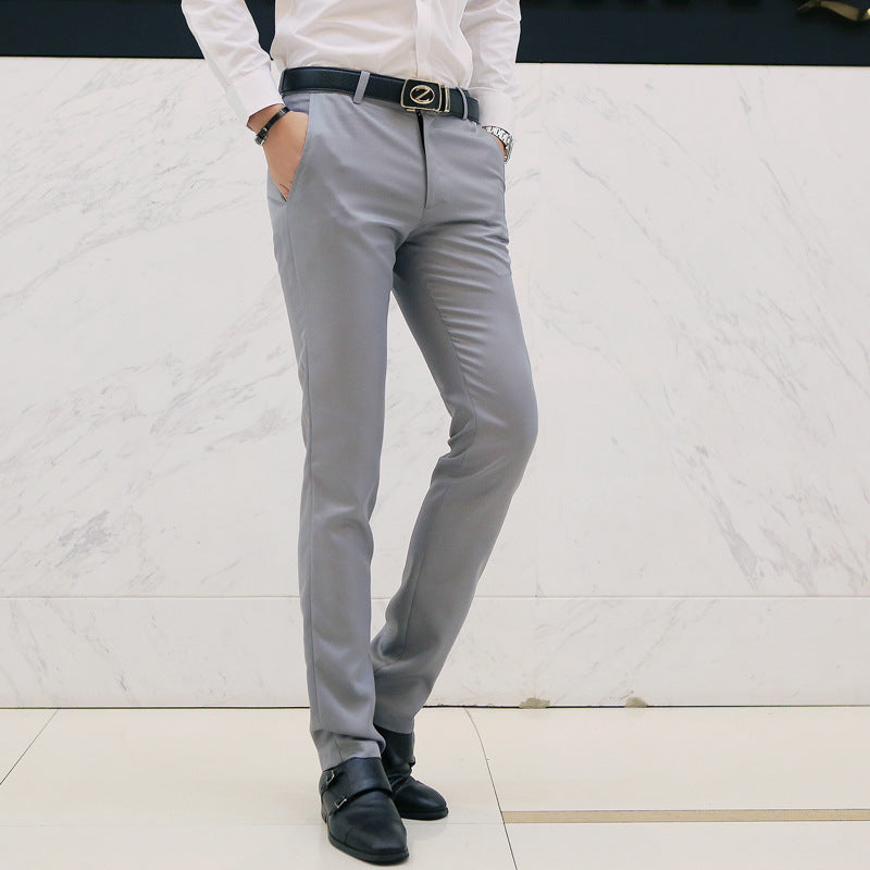 Casual trousers men Korean slim-fit