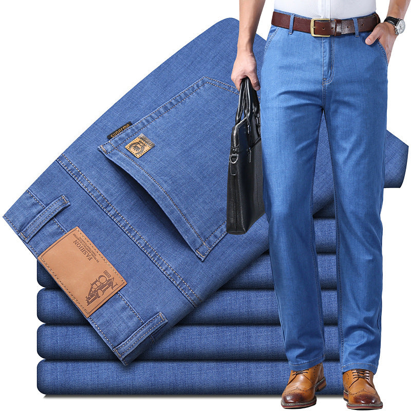 Men Spring Summer Denim Pants
