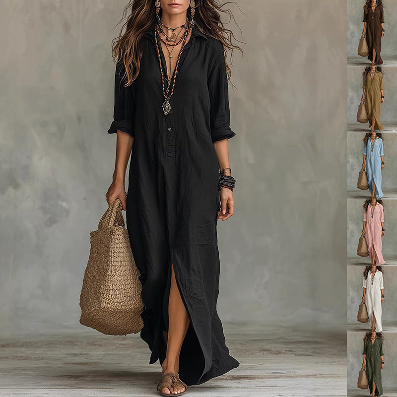 Long-sleeve Maxi Dress Casual