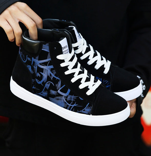 High top shoes Korean Edition men's