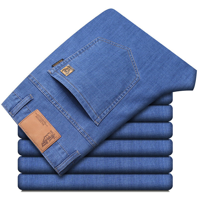 Men Spring Summer Denim Pants