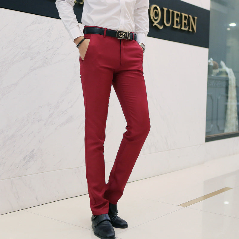 Casual trousers men Korean slim-fit