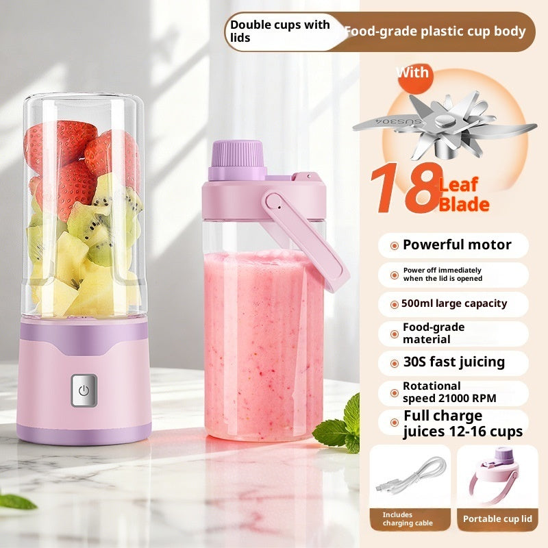 USB Juicer Cup Double Cup Handheld