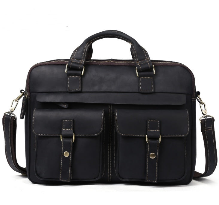 Men's lap top briefcase cowhide 15"