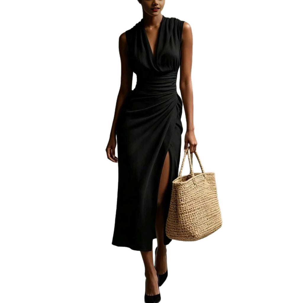 Elegant Midi Backless Dress
