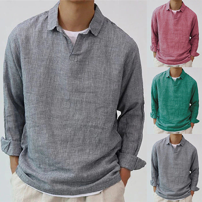 New Fashion Men's Pullover Solid Color