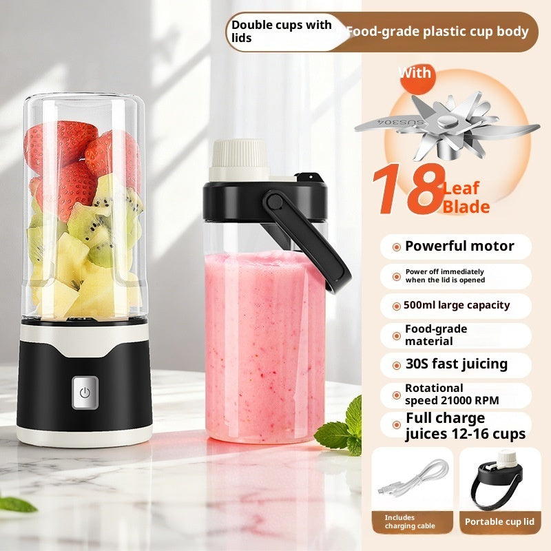 USB Juicer Cup Double Cup Handheld