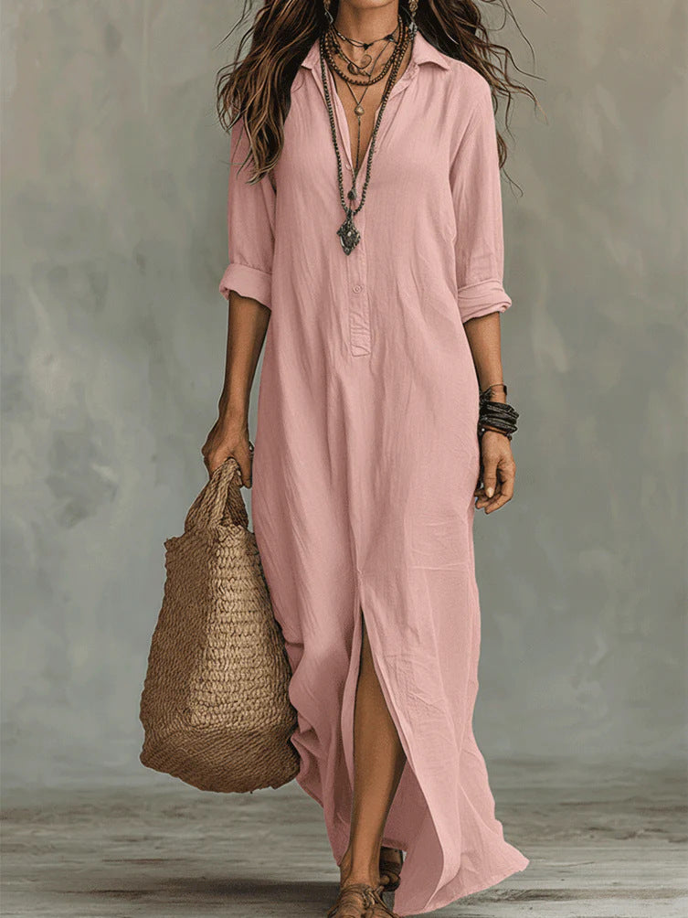 Long-sleeve Maxi Dress Casual