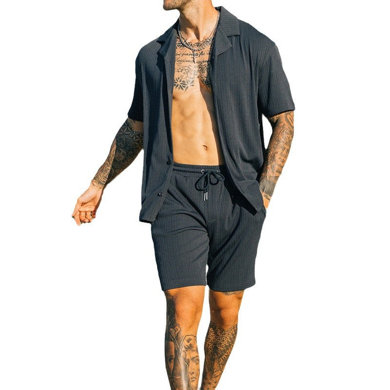 Men's 2 Piece Shirts-Shorts Beach