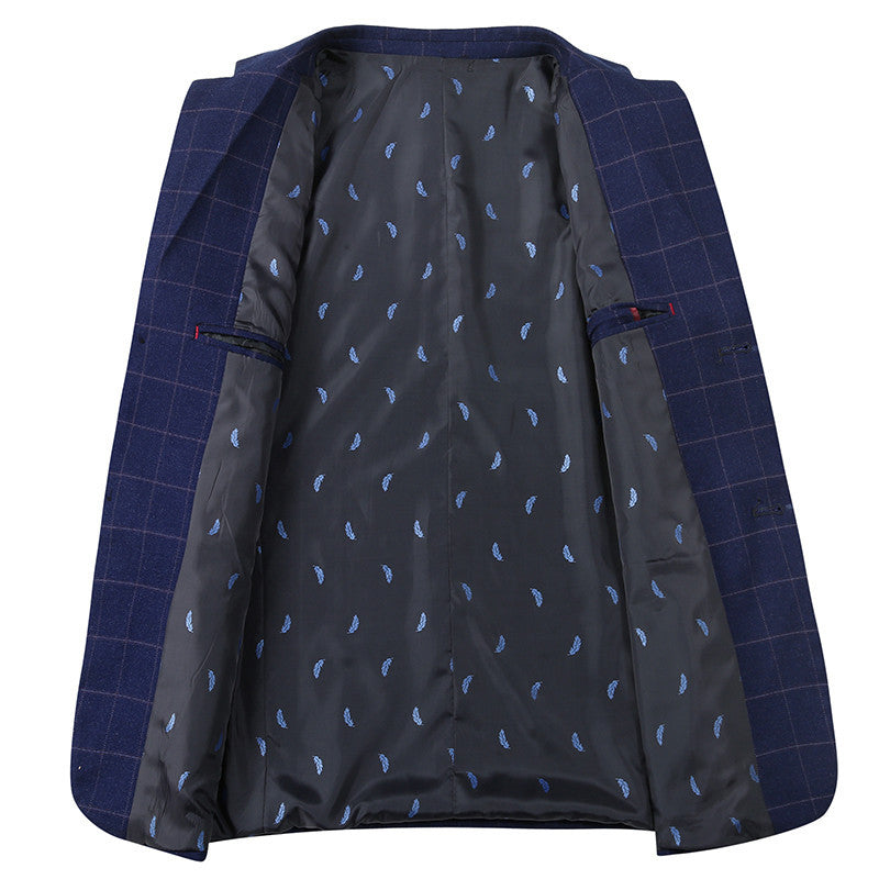 Leisure Suits Men Coat Plaid