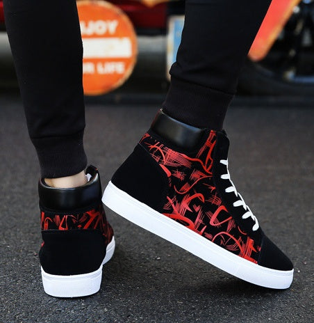 High top shoes Korean Edition men's