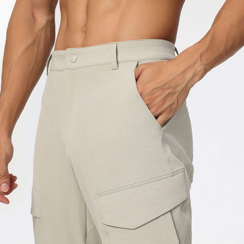 Straight Multi-pocket Cargo Pants Men