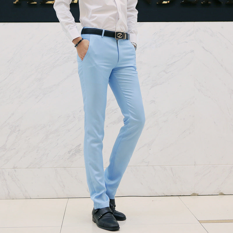 Casual trousers men Korean slim-fit