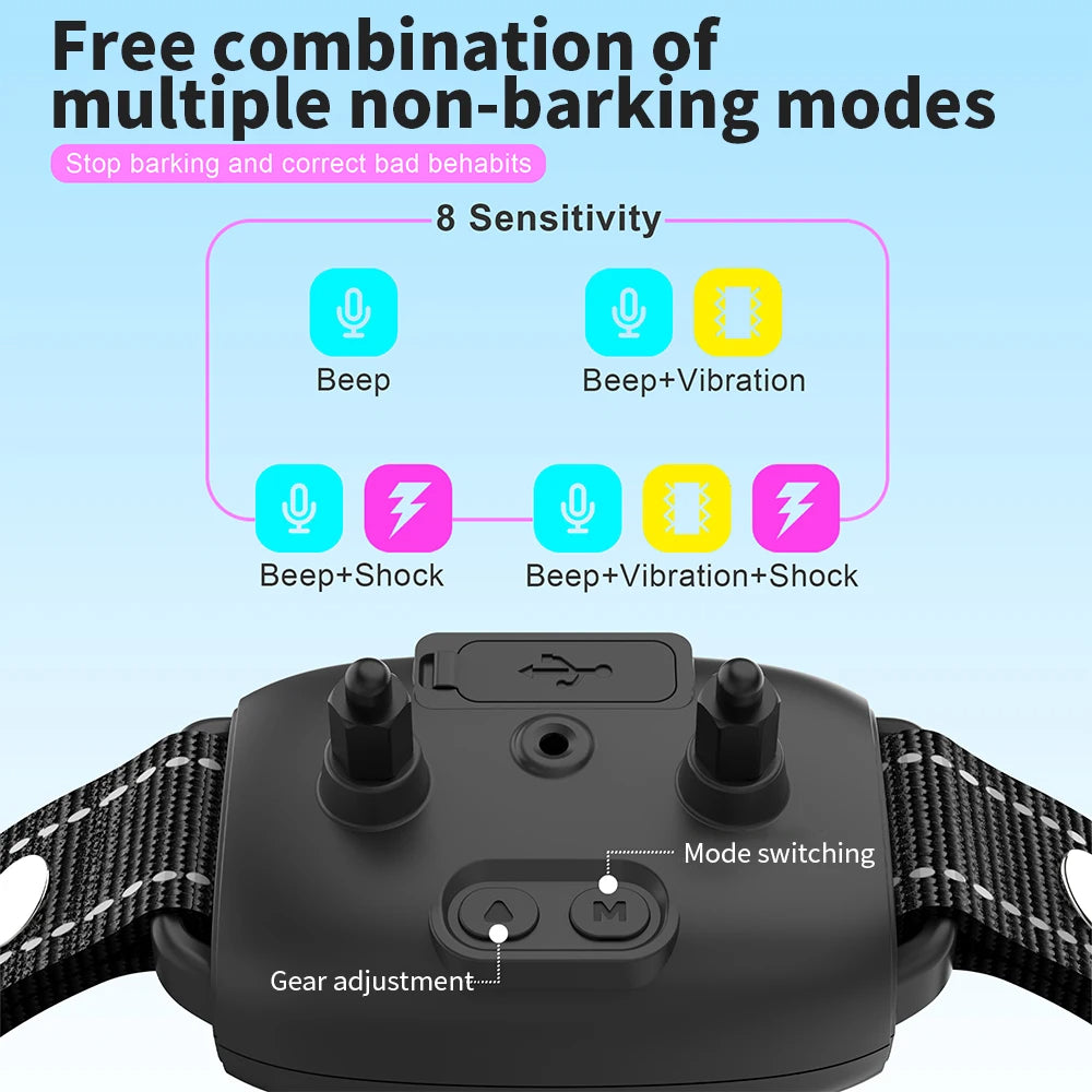 Stop Barking HD Waterpr Collar Dogs