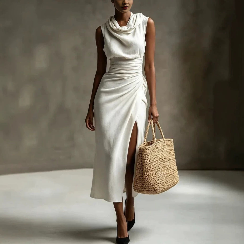Elegant Midi Backless Dress