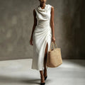 Elegant Midi Backless Dress