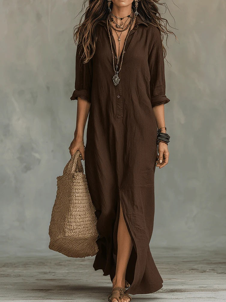 Long-sleeve Maxi Dress Casual