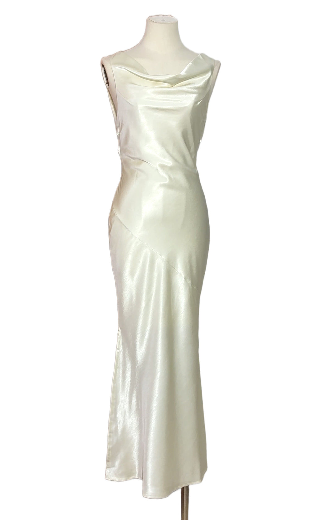 Champagne Satin Casual Dress