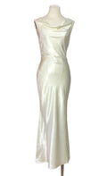 Champagne Satin Casual Dress