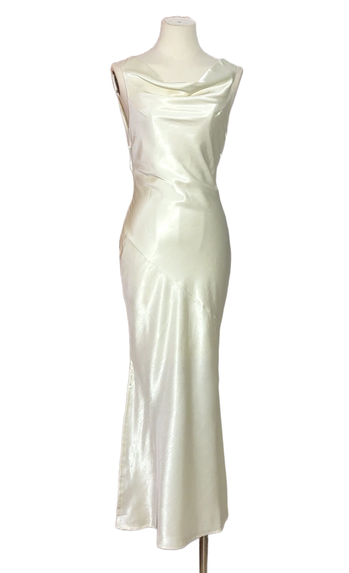 Champagne Satin Casual Dress