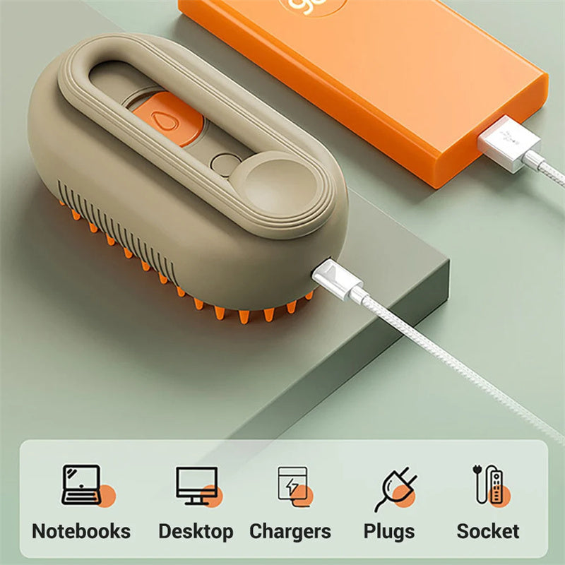 Cat & Dog Steam Brush 3 In 1