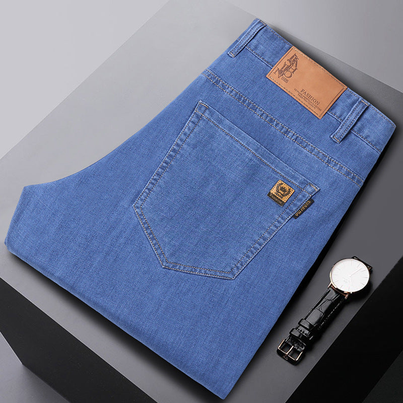 Men Spring Summer Denim Pants