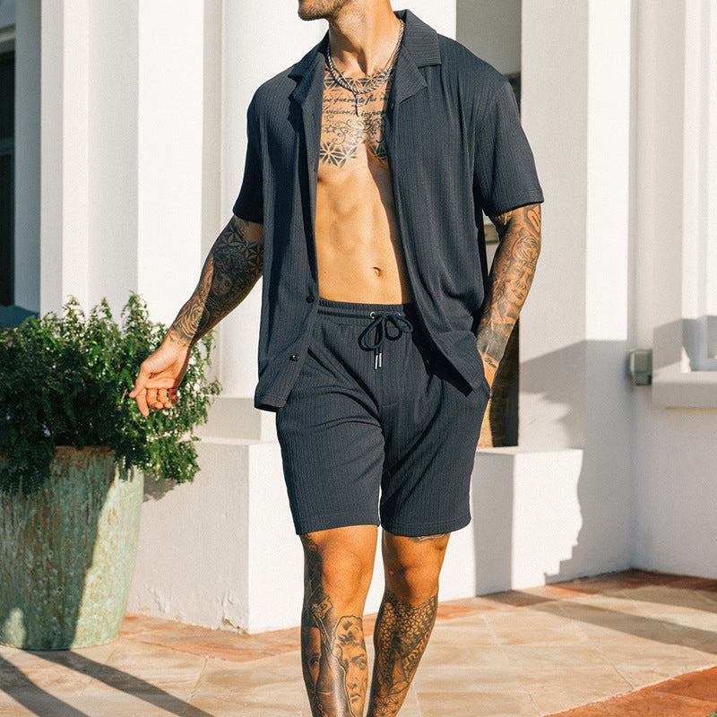 Men's 2 Piece Shirts-Shorts Beach