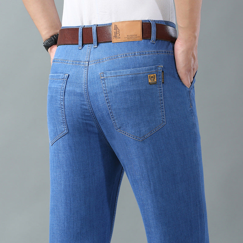Men Spring Summer Denim Pants