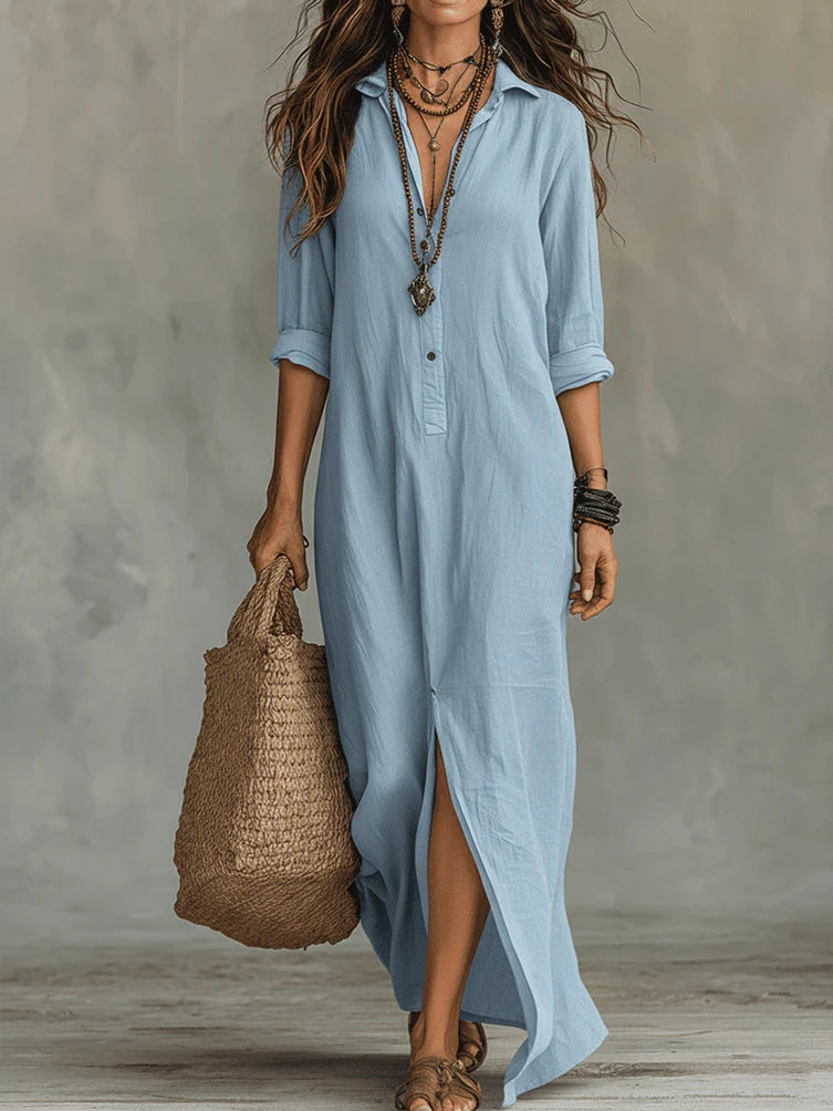 Long-sleeve Maxi Dress Casual