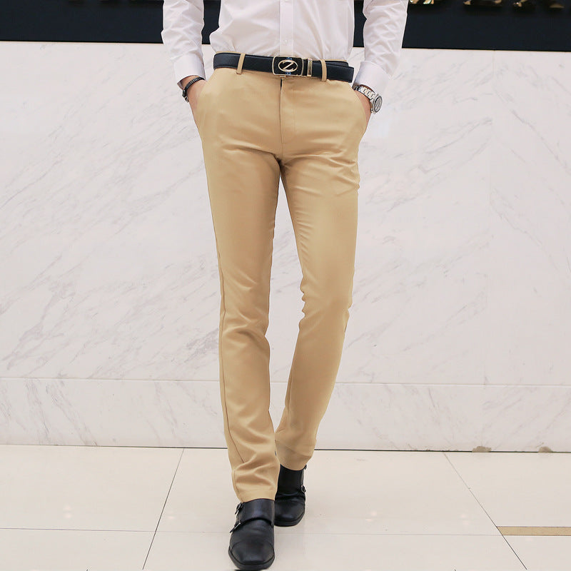 Casual trousers men Korean slim-fit