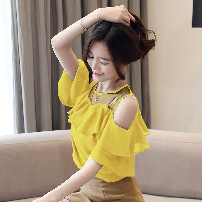 Solid-color Loose-fit Chic Blouse