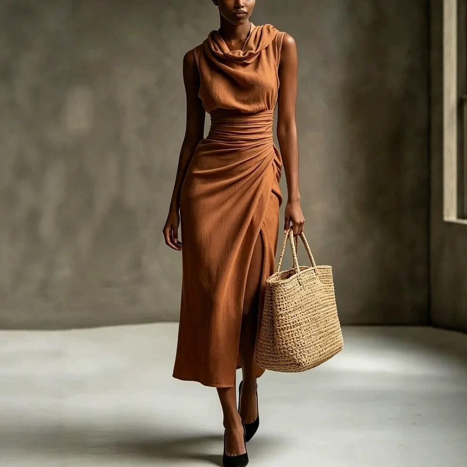Elegant Midi Backless Dress