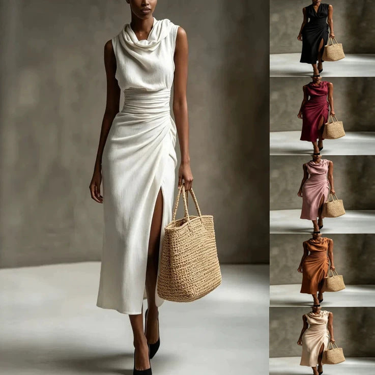 Elegant Midi Backless Dress