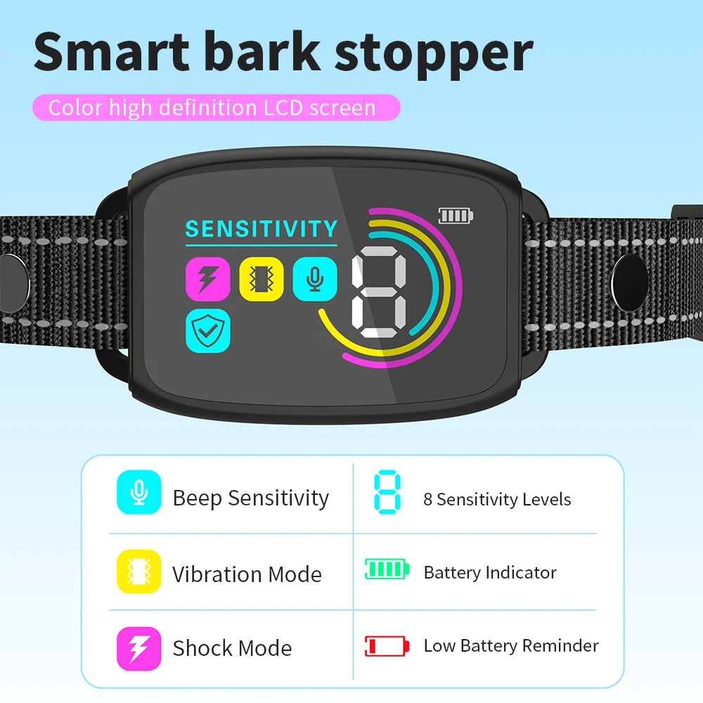 Stop Barking HD Waterpr Collar Dogs