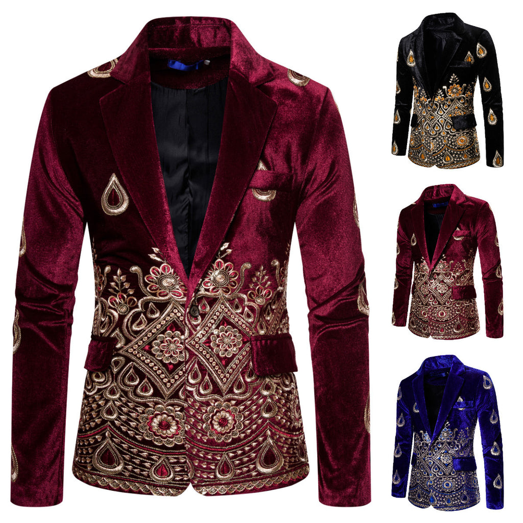 Print Single-breasted Suits For Men
