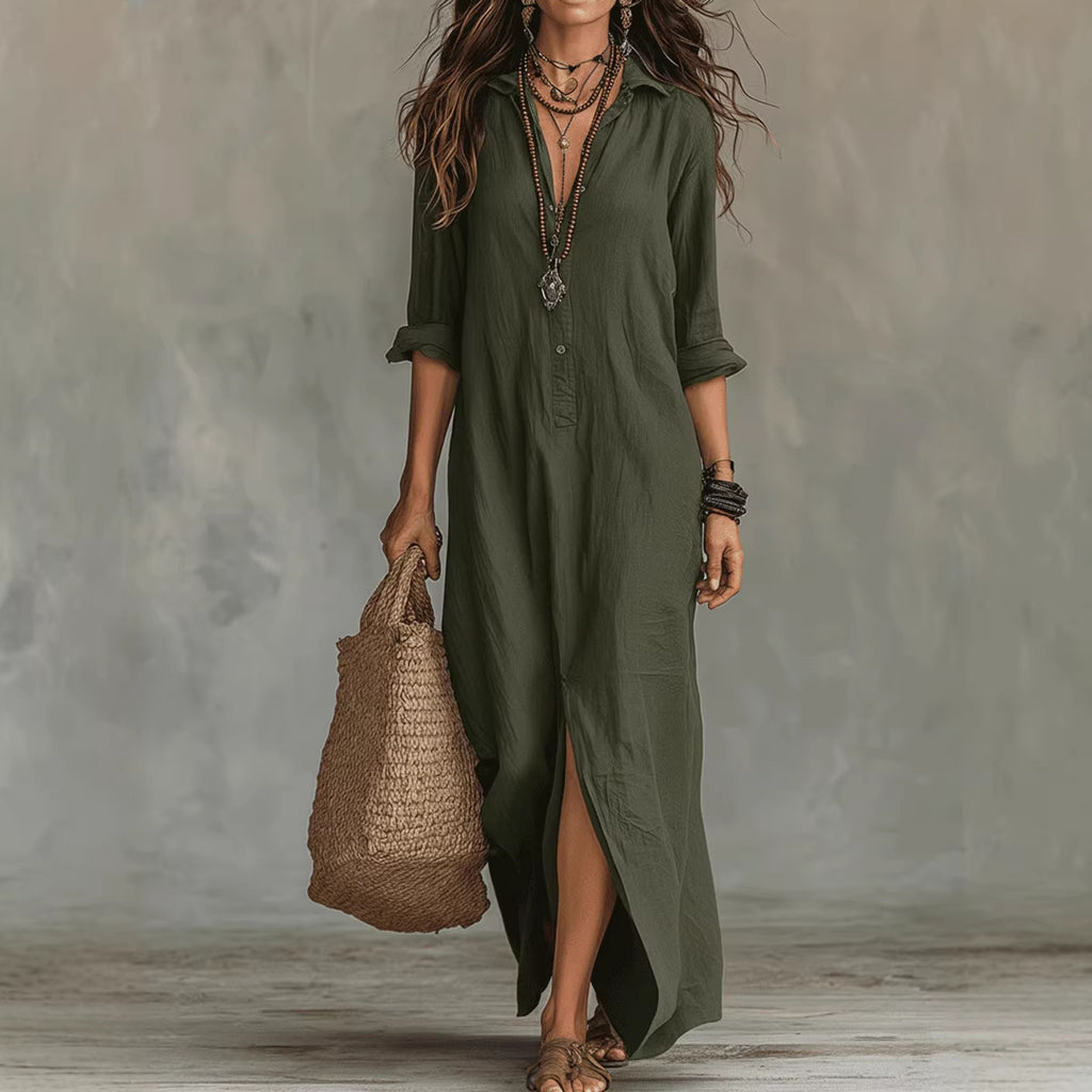 Long-sleeve Maxi Dress Casual
