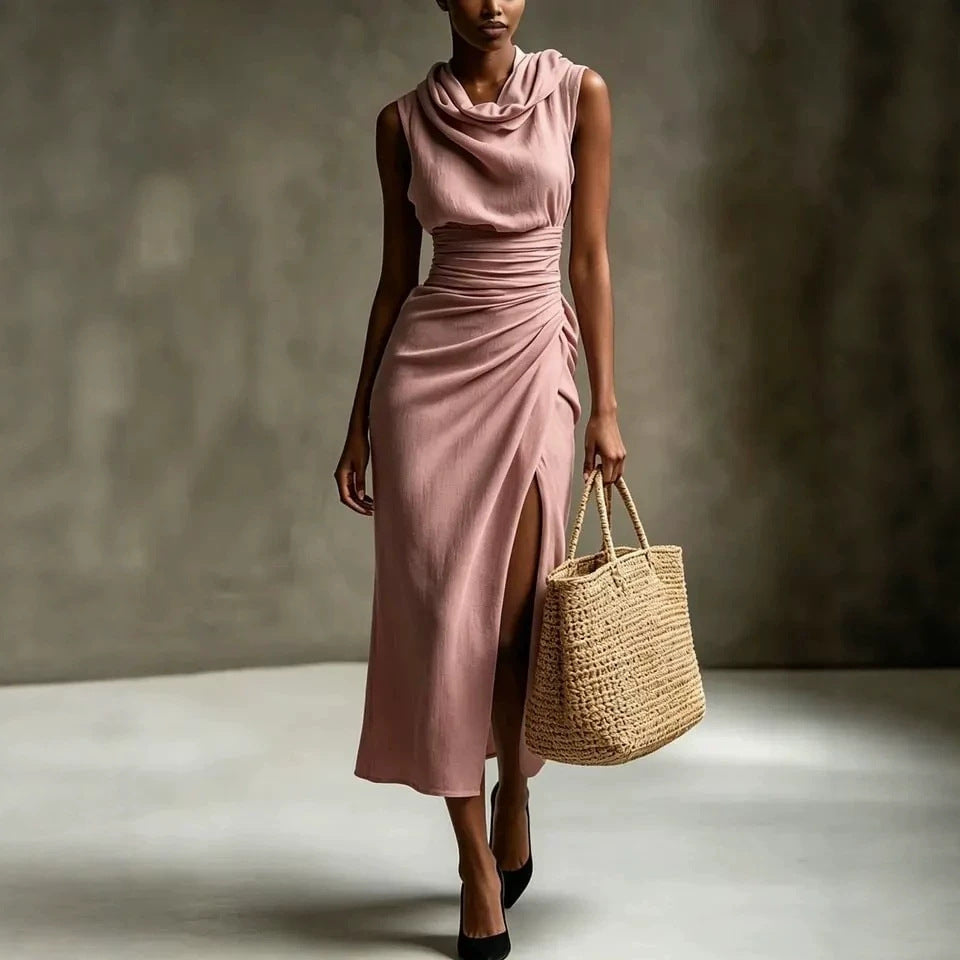 Elegant Midi Backless Dress